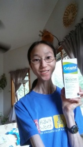 Here I am with one of the Cetaphil products I was sent...the moisturizer!