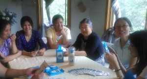 Guests at the table, ready to learn about Cetaphil!