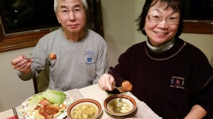 My parents sure are enjoying the food!